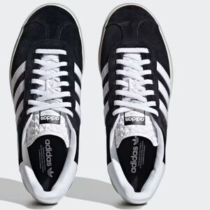 Adidas Gazelle Bold Black and White Shoes Unisex Men’s 9 1/2